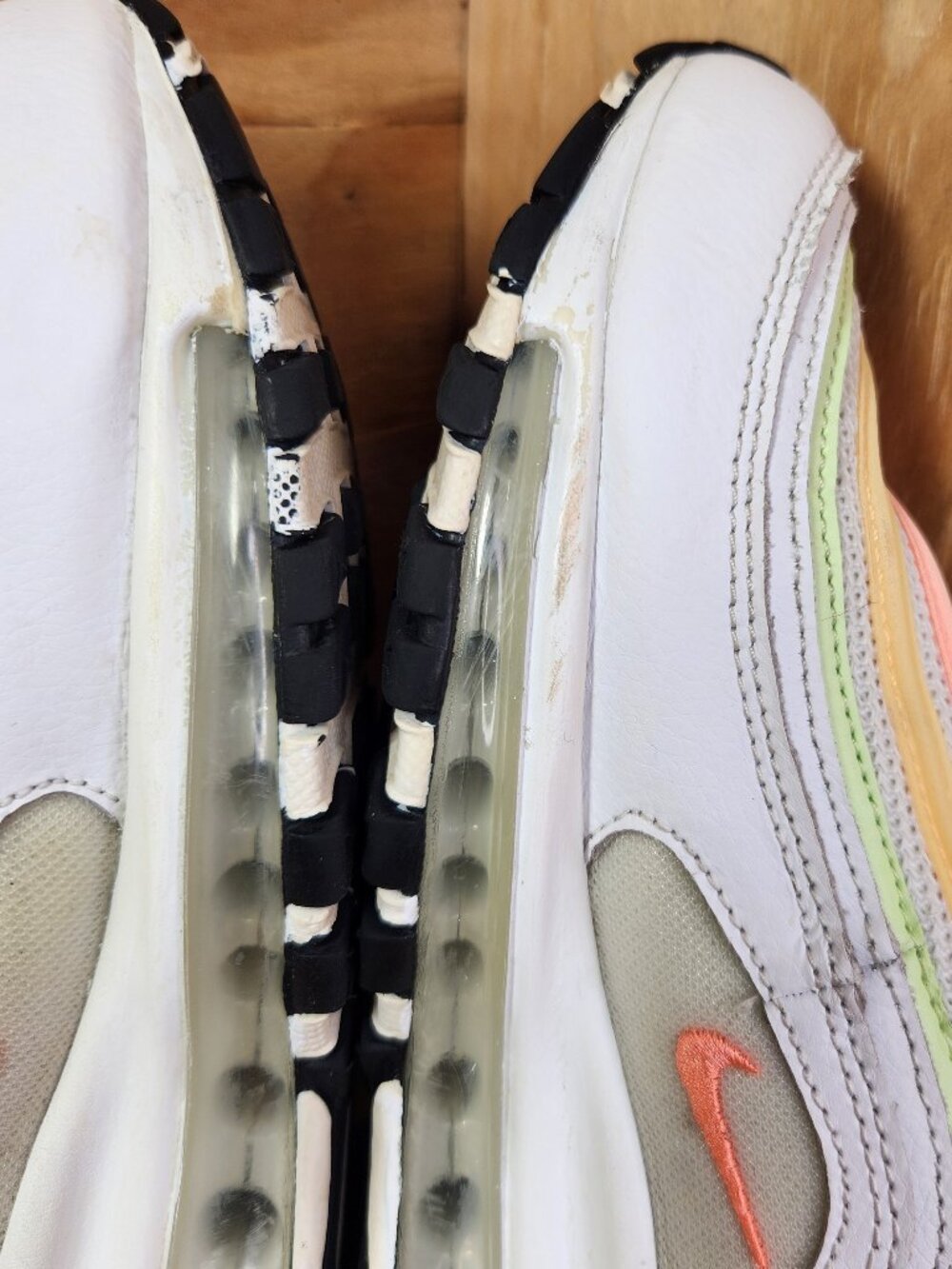 Nike Air Max 97 Womens White Running Shoes Sneakers Size 8.5 - Picture 8 of 10
